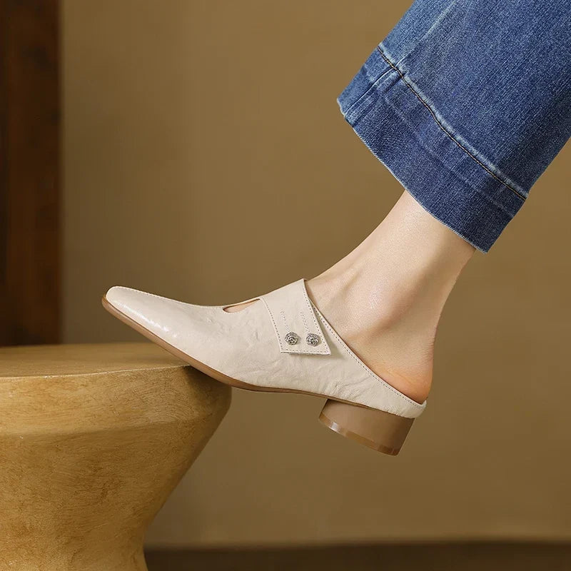 Olga | Leather Mules