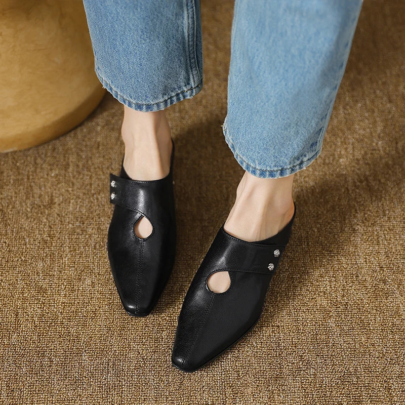 Olga | Leather Mules
