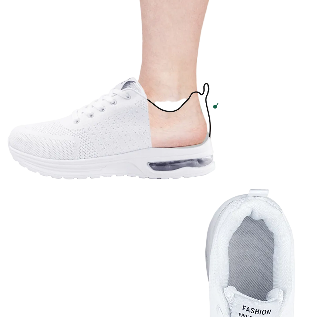 Ella | Cushioned Shoes in All White