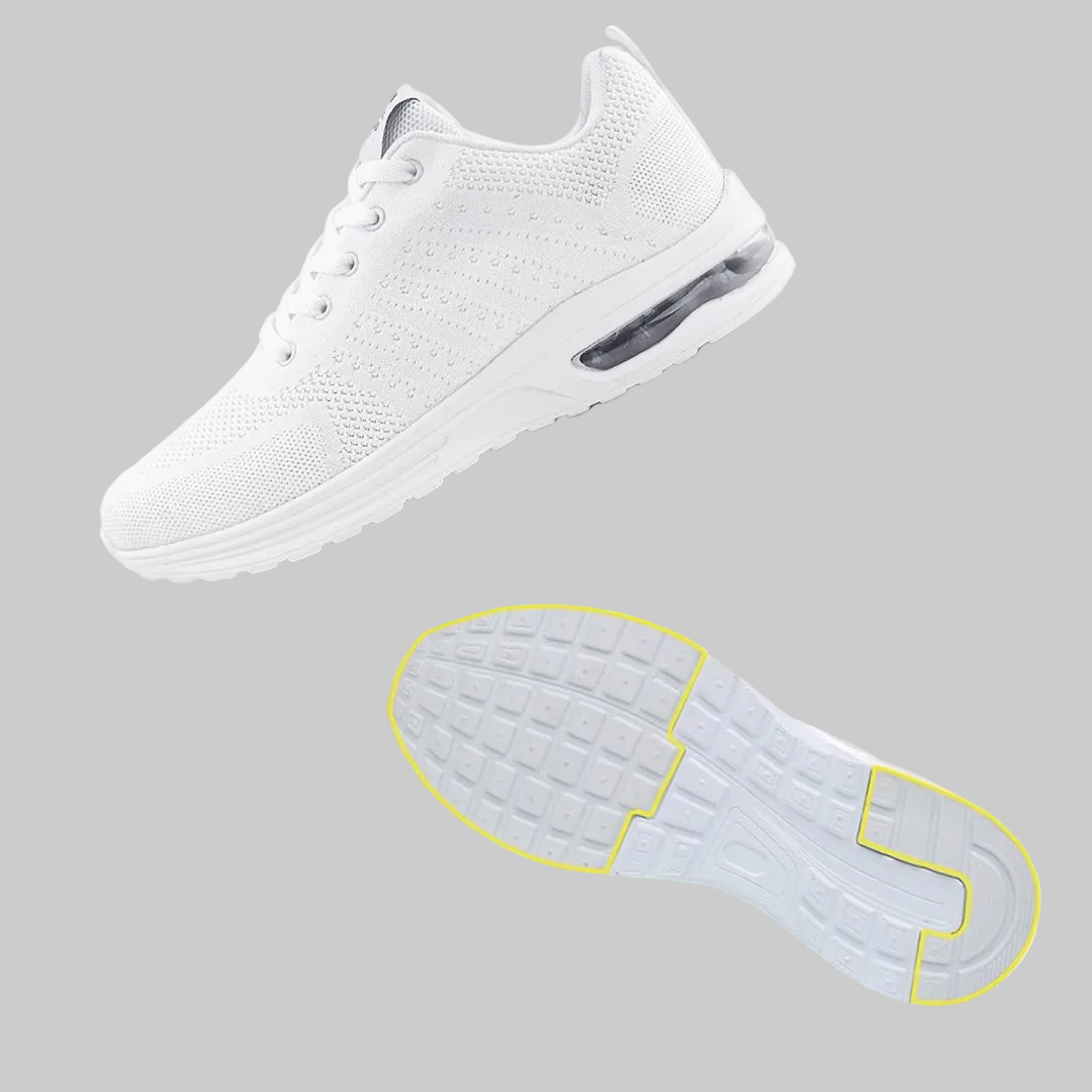 Ella | Cushioned Shoes in All White