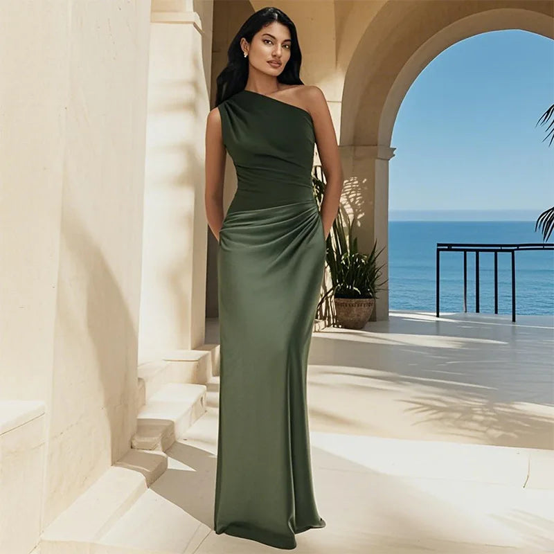 Evangeline | Maxi Dress in Satin