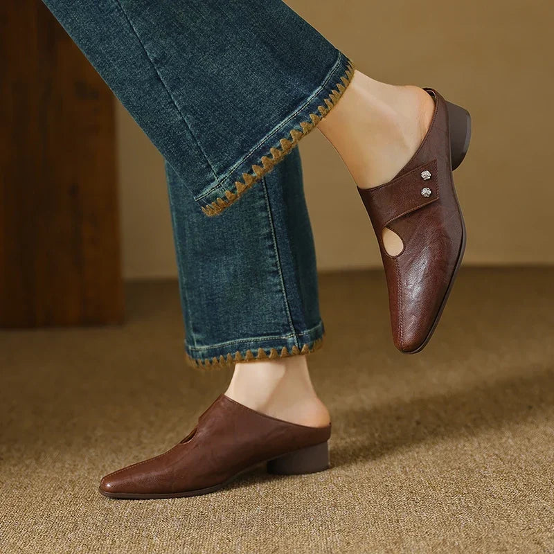 Olga | Leather Mules