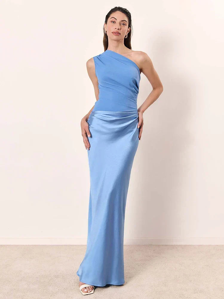 Evangeline | Maxi Dress in Satin