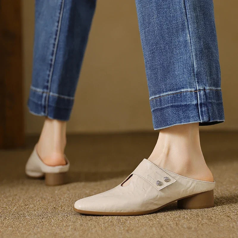 Olga | Leather Mules
