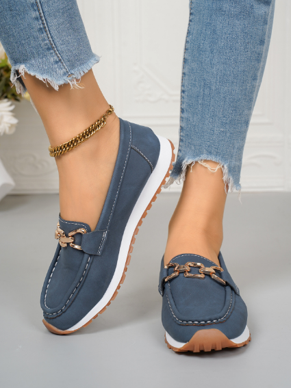 Cassandra | Flat Buckle Loafers