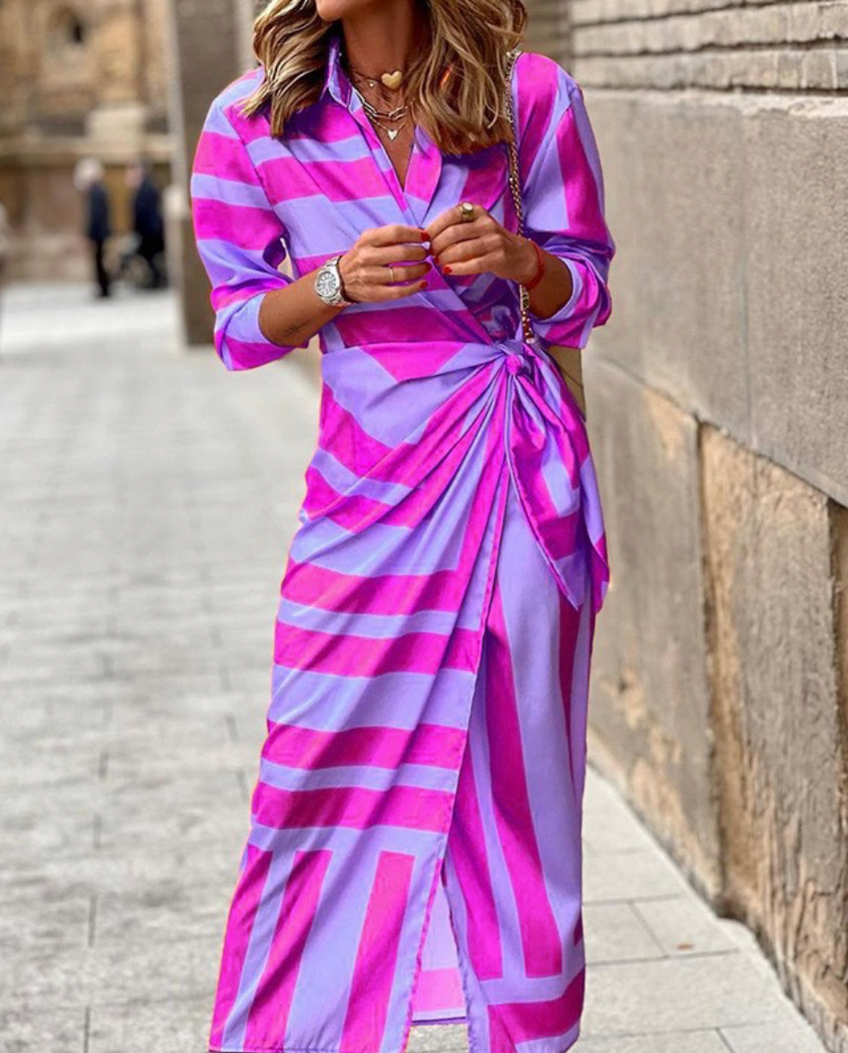 Nicolette | Printed Wrap Dress