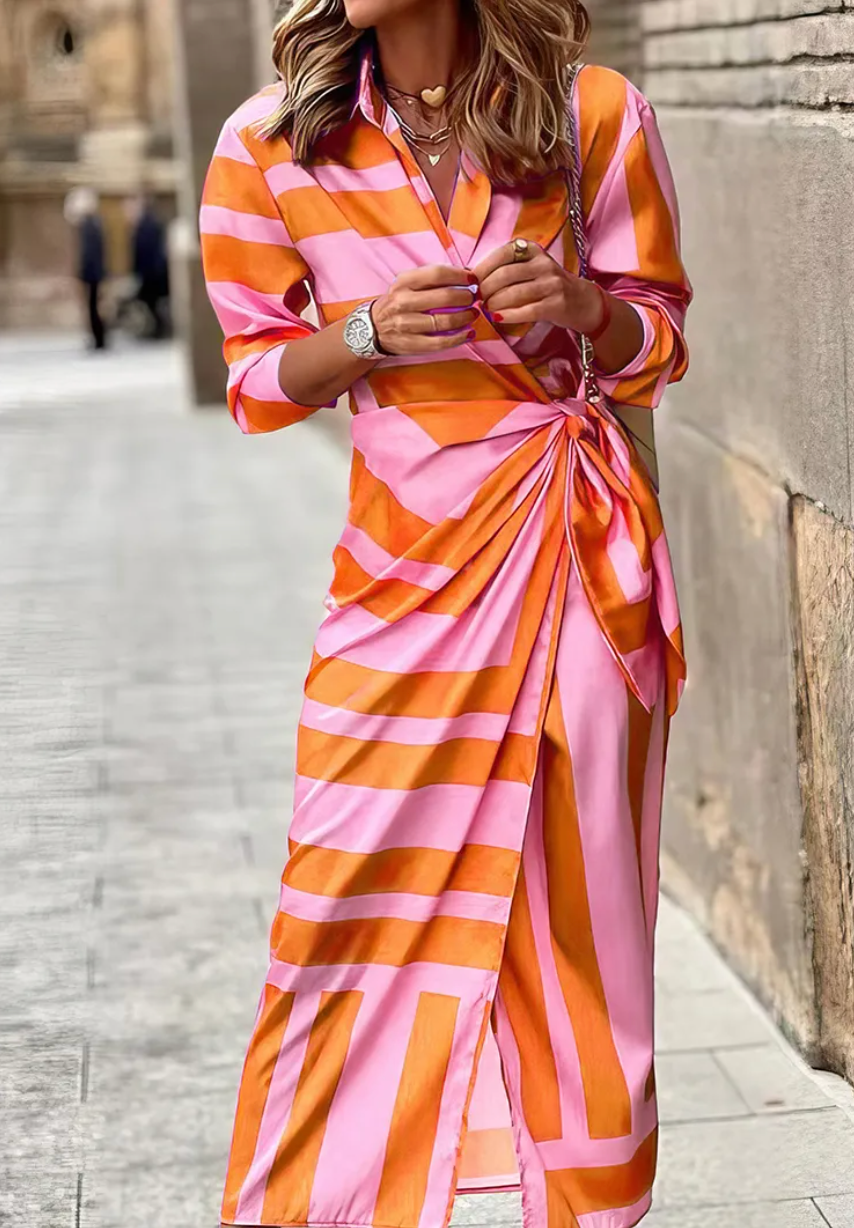 Nicolette | Printed Wrap Dress