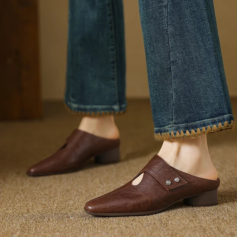 Olga | Leather Mules