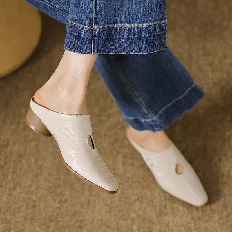 Olga | Leather Mules