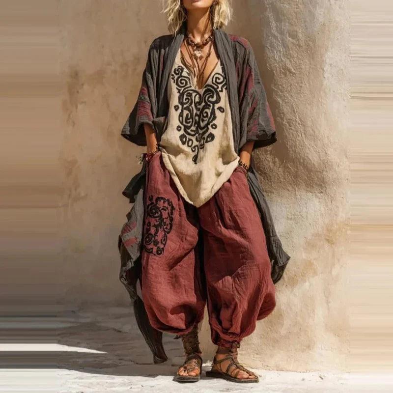 Vivienne | Linen-Blend Two Piece Set