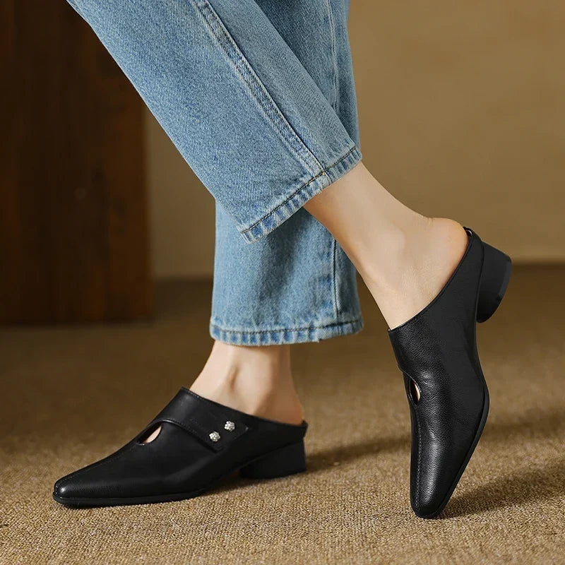Olga | Leather Mules