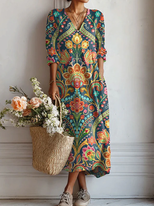 Ondine | Bohemian Floral Maxi Dress