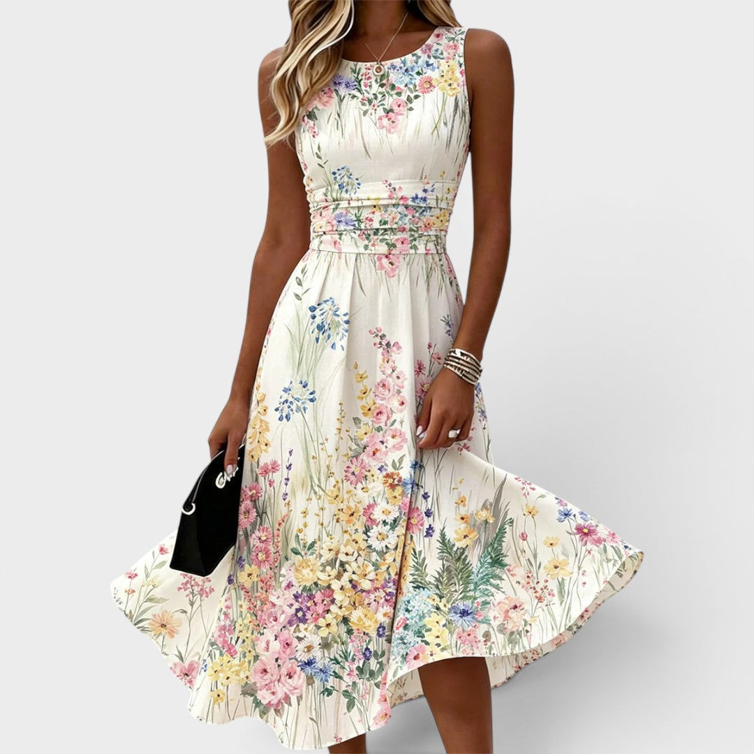 Isolde-May | Lace Trim Midi Dress