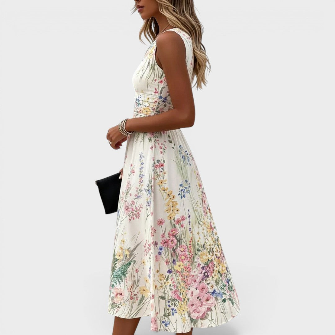Isolde-May | Lace Trim Midi Dress