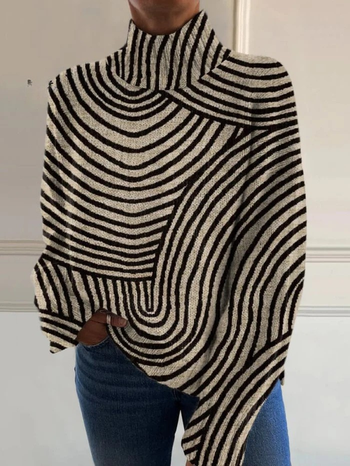 Melody | Line Art Turtleneck Jumper