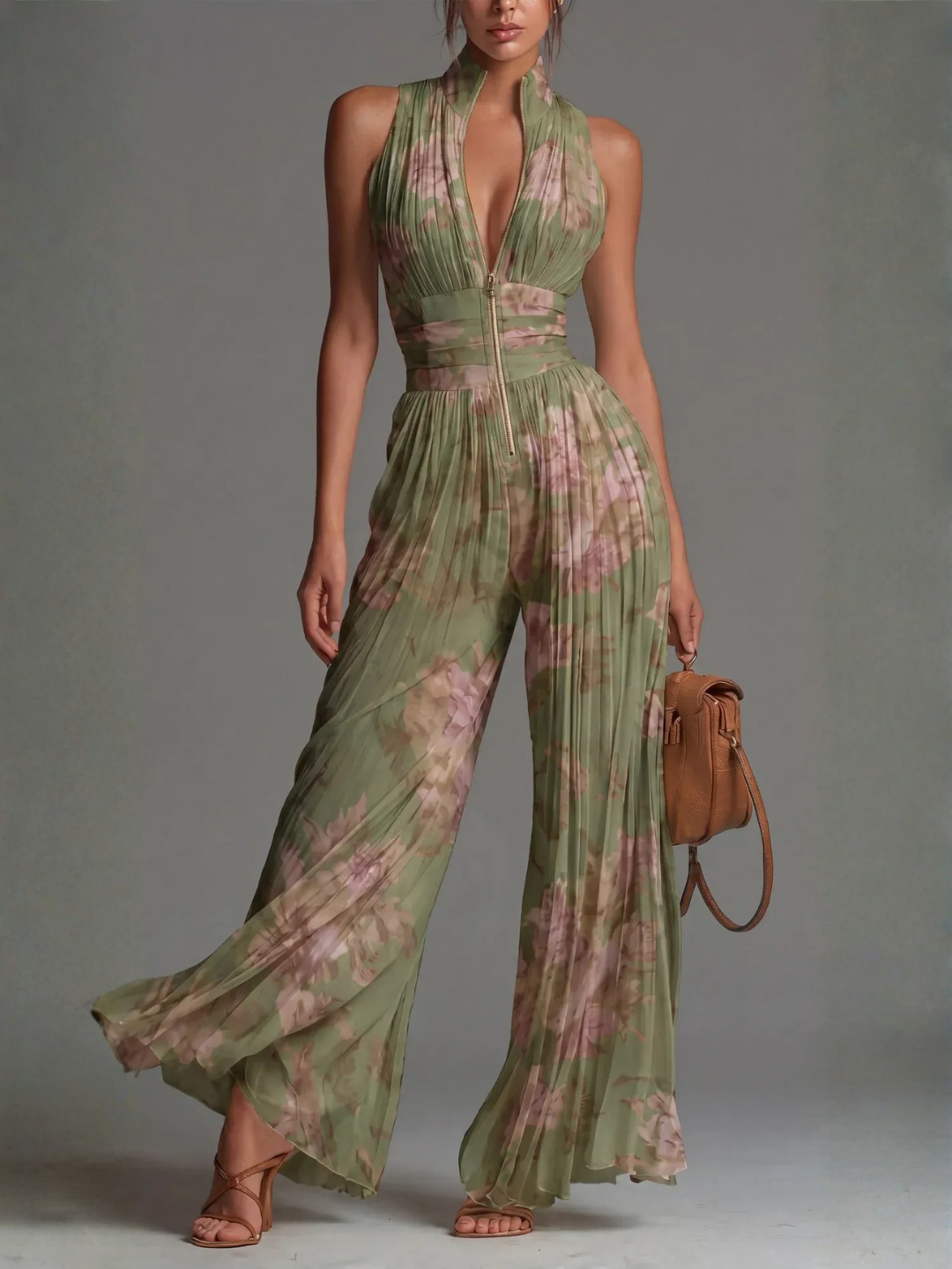Laura | Elegant Pleated Jumpsuit