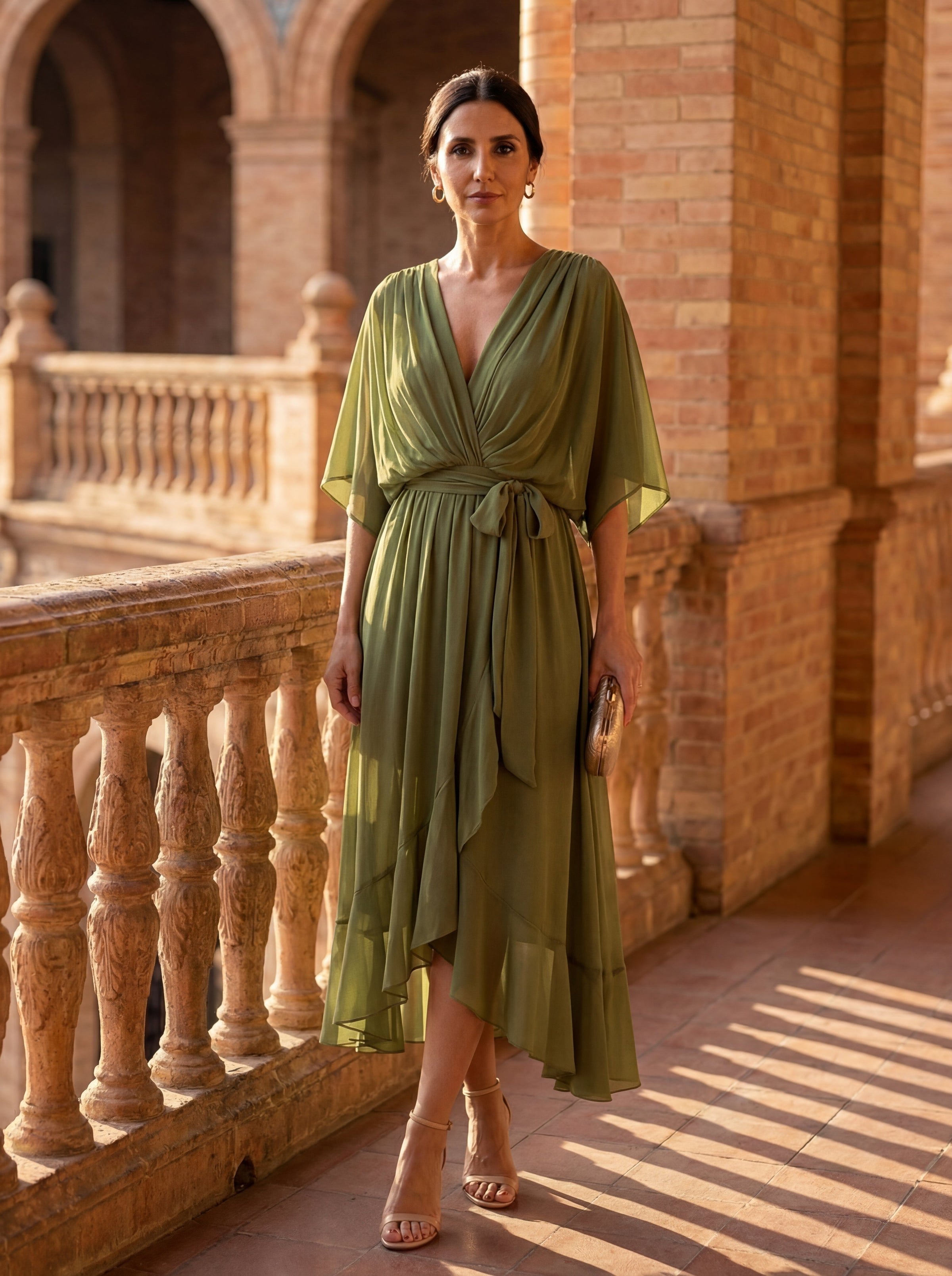 Verity | V Neck Midi Dress