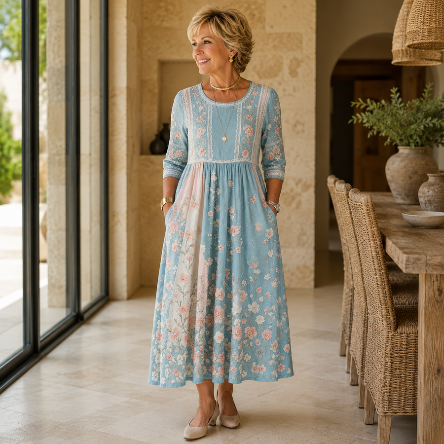 Greta | Floral Midi Dress