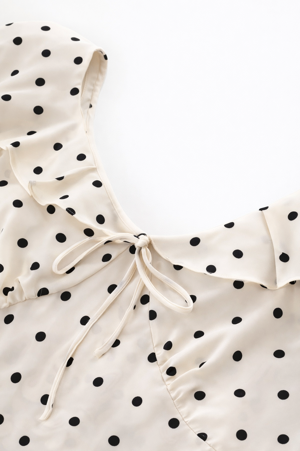 Loveday | Polka Dot Ruffle Midi Dress