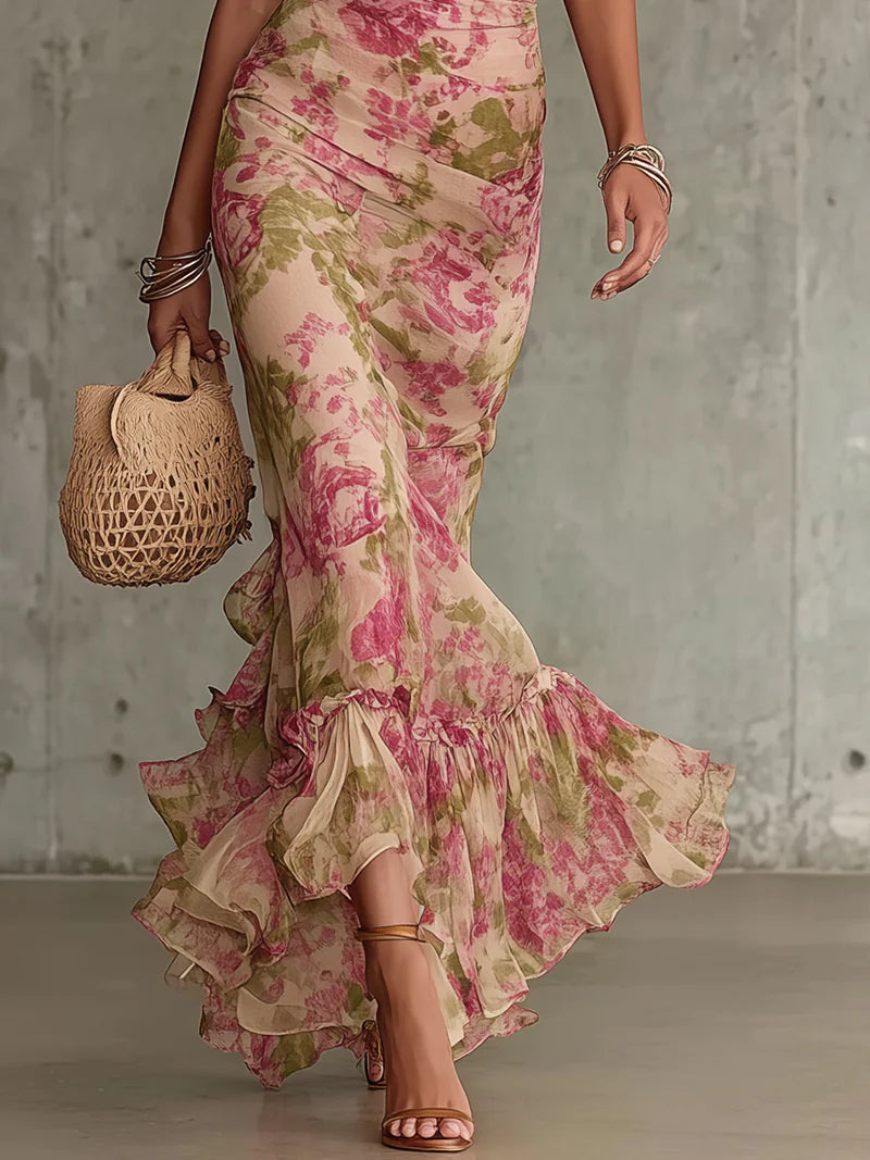 Tamsin | Floral Puff Sleeve Maxi Dress