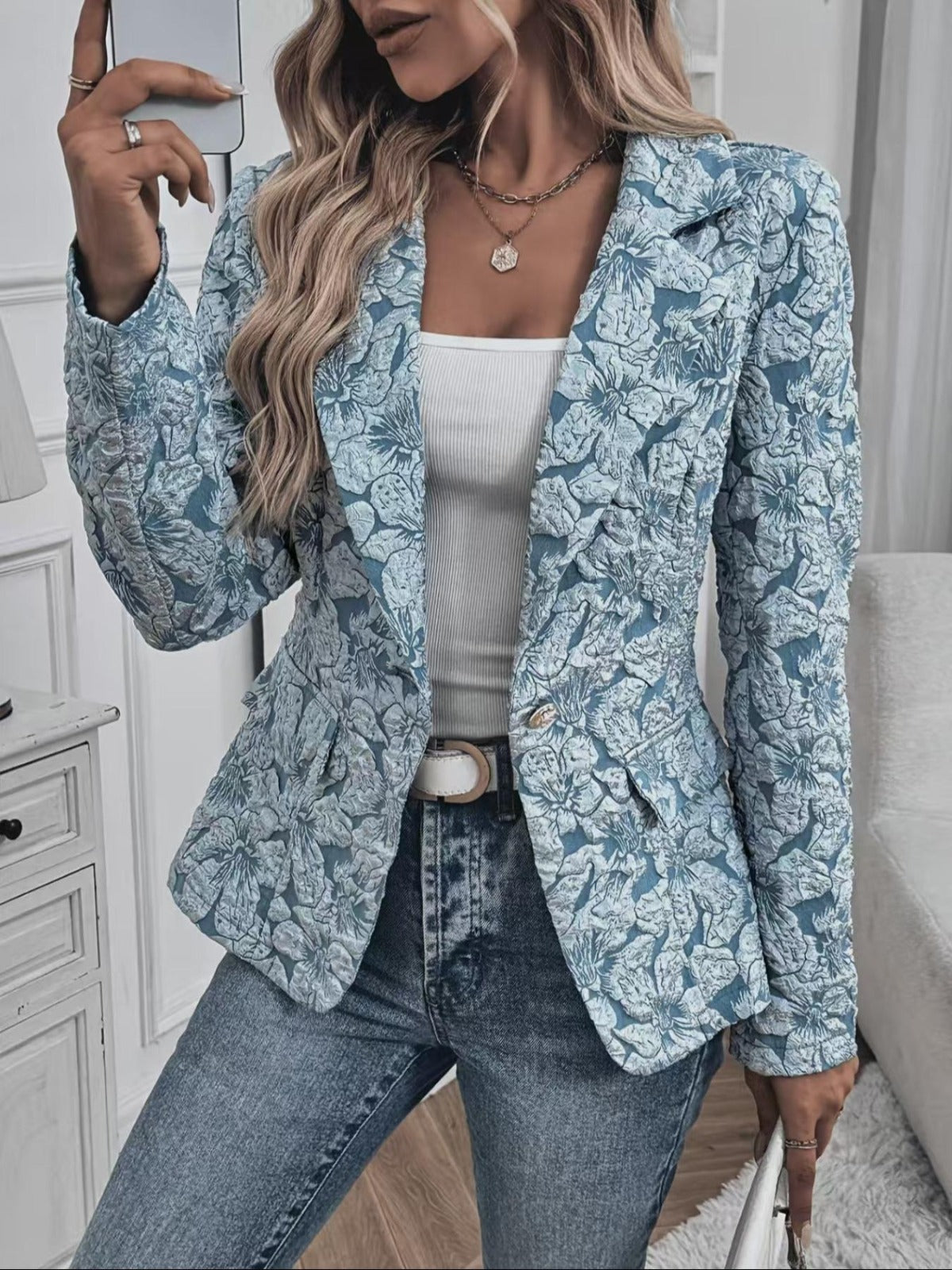 Rosamund | Paisley Jacquard Blazer