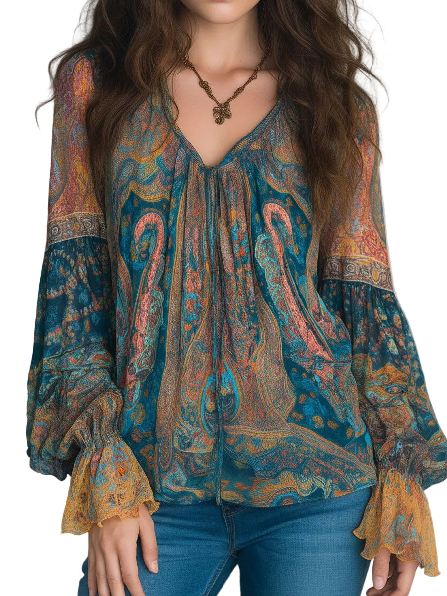Soleil | Paisley Boho Blouse