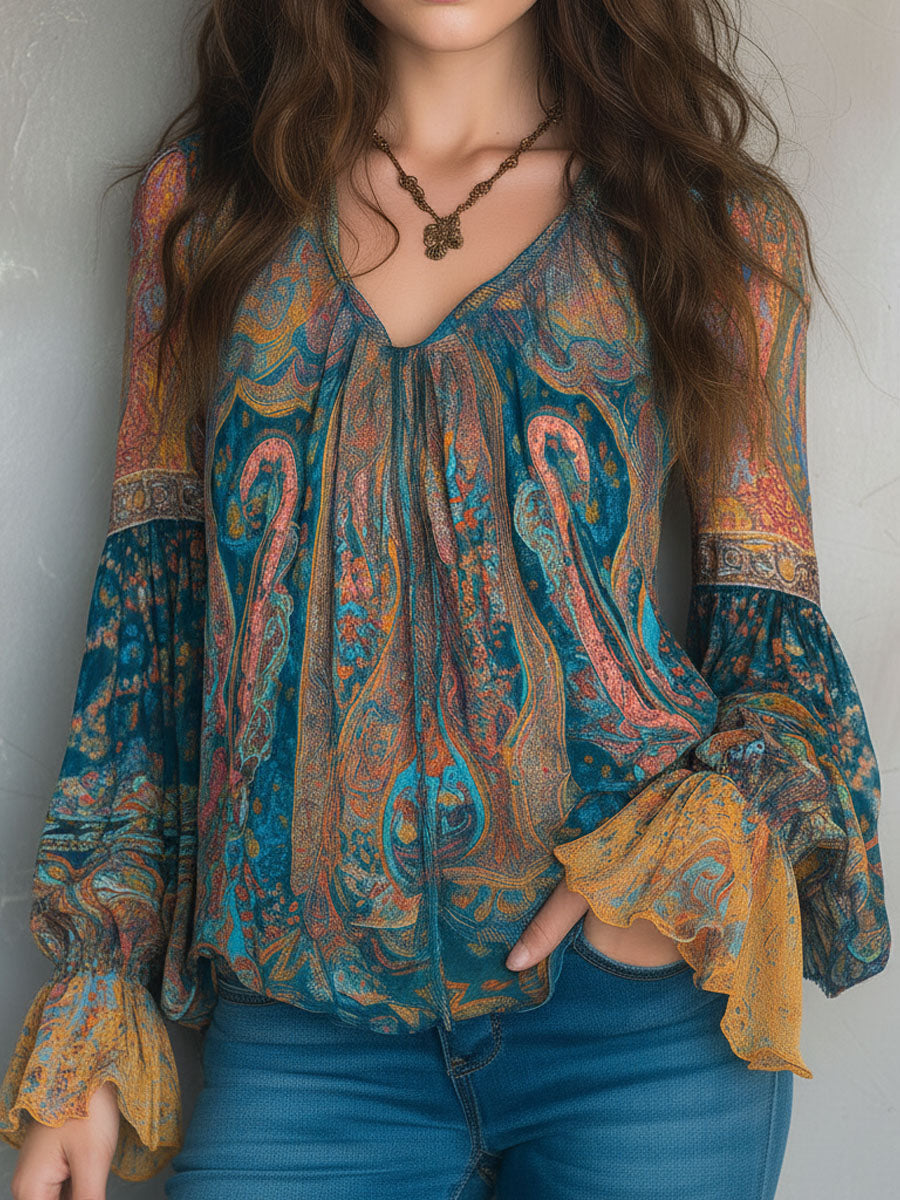 Soleil | Paisley Boho Blouse