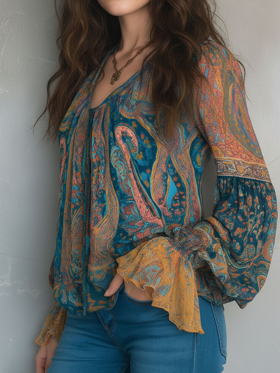 Soleil | Paisley Boho Blouse