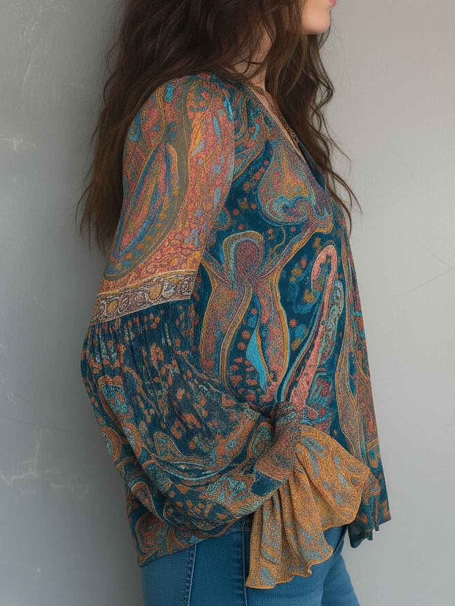 Soleil | Paisley Boho Blouse
