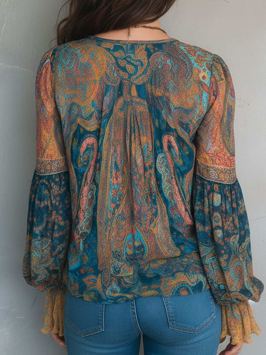 Soleil | Paisley Boho Blouse