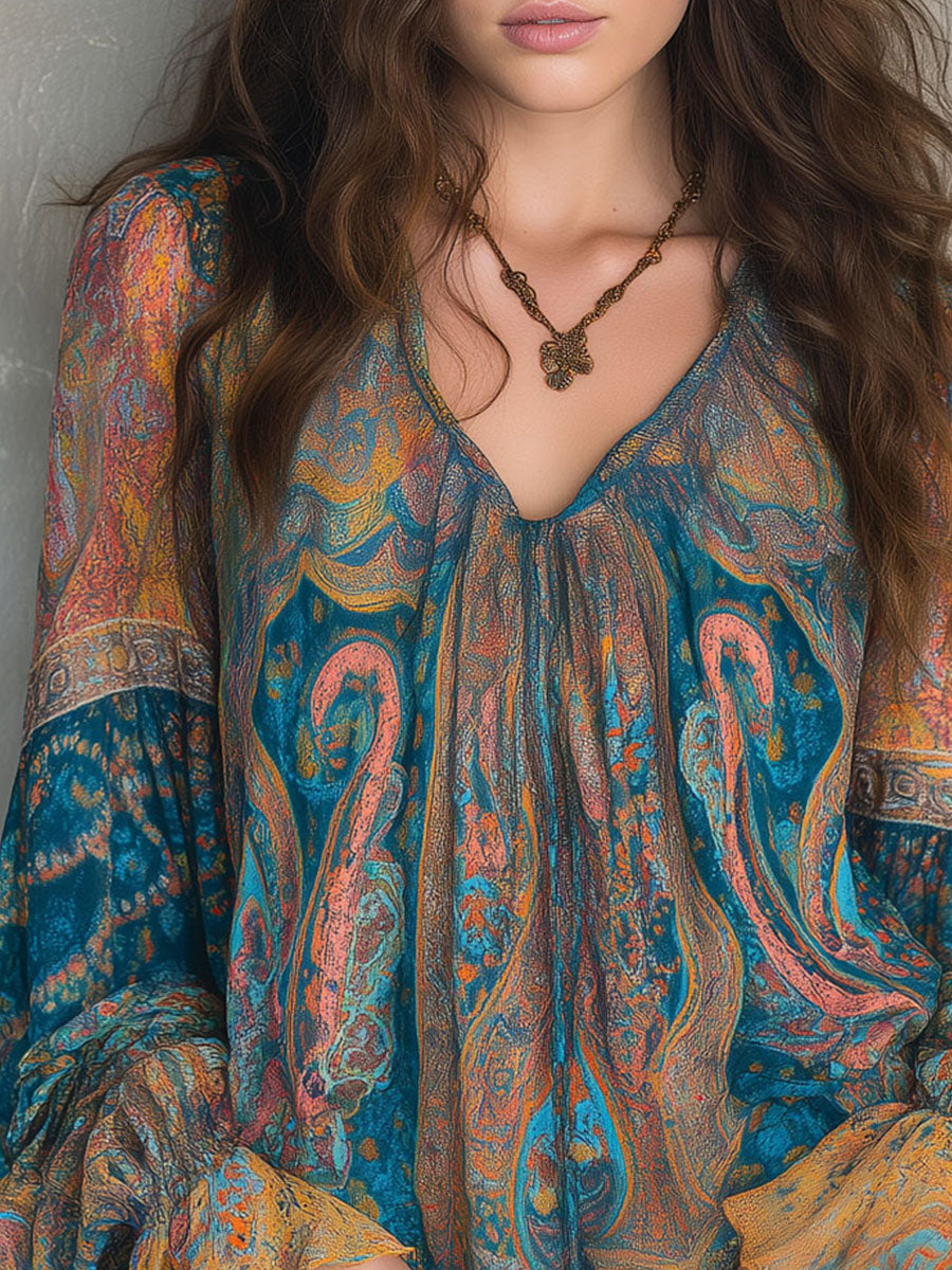 Soleil | Paisley Boho Blouse