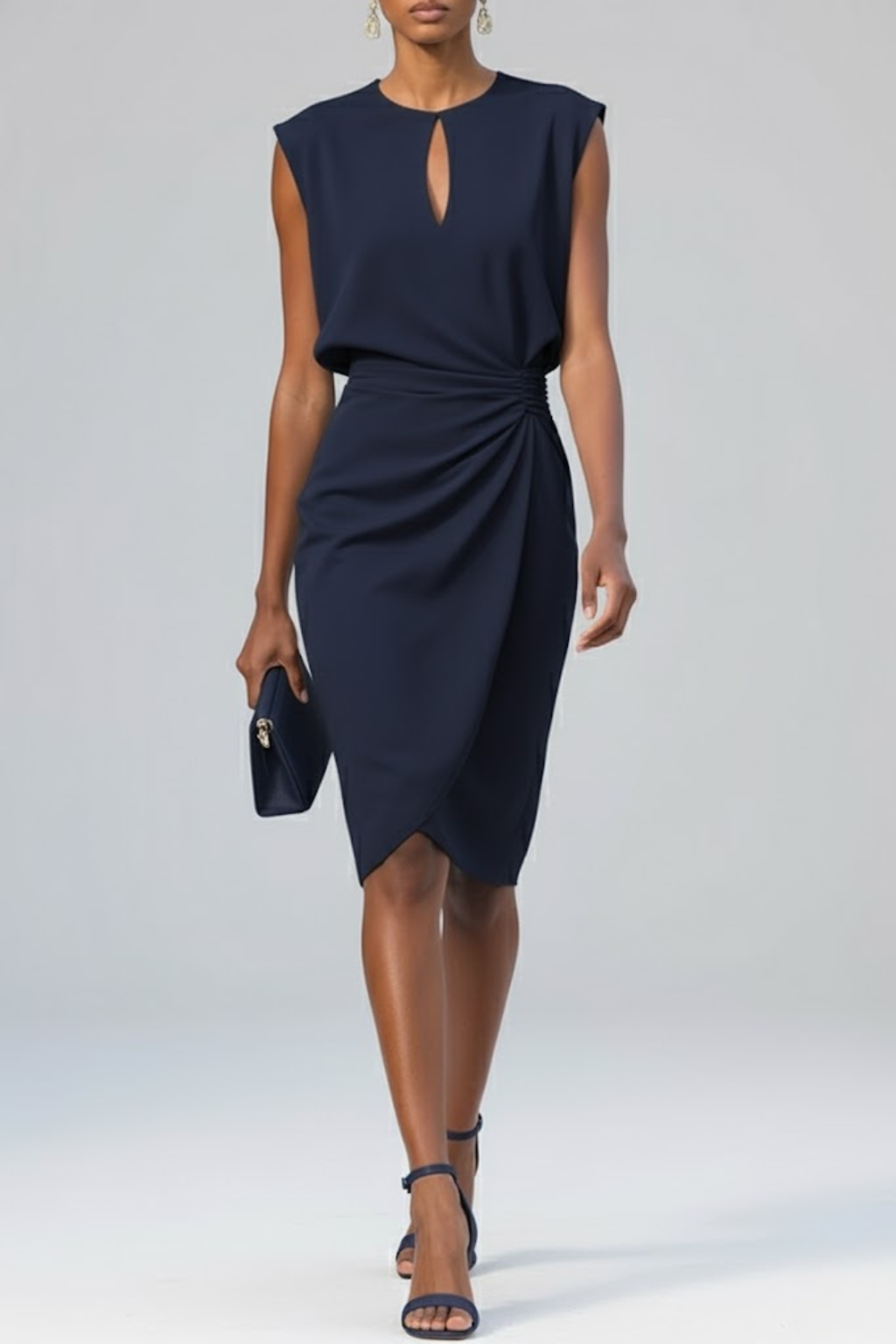 Sandra | Draped Midi Dress