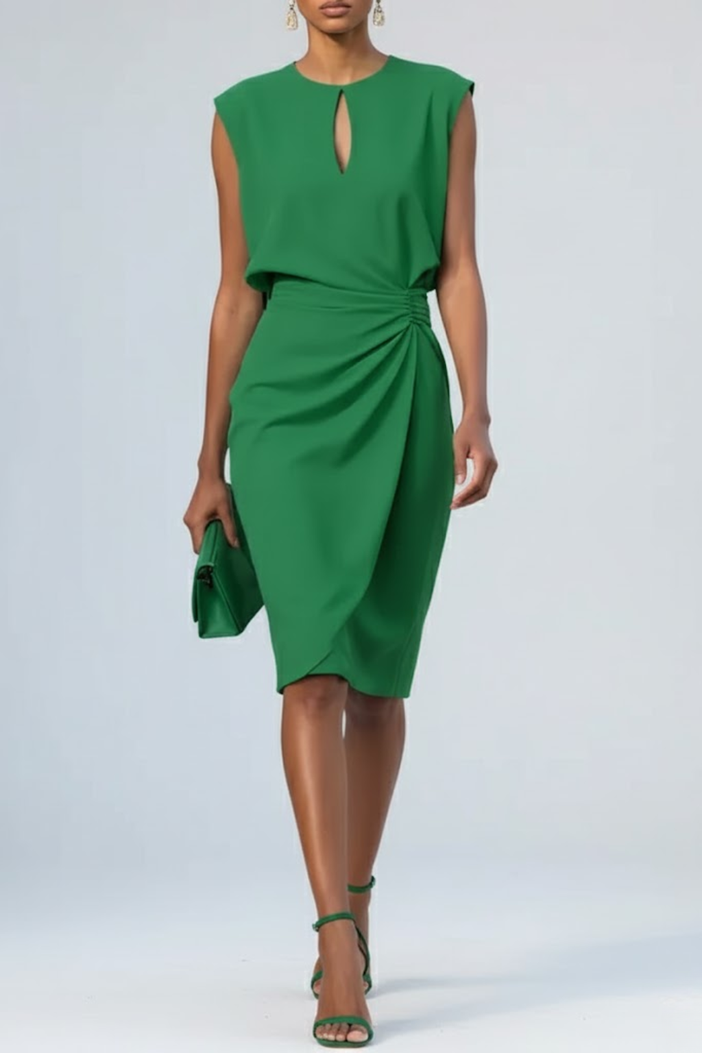 Sandra | Draped Midi Dress