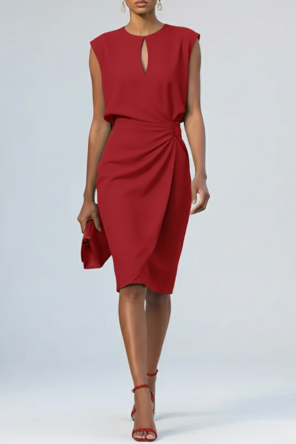 Sandra | Draped Midi Dress