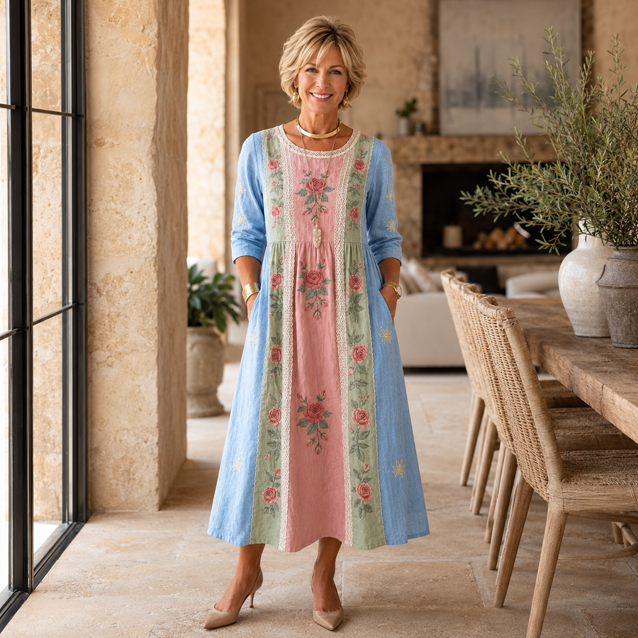 Elspeth | Floral Pocket Midi Dress