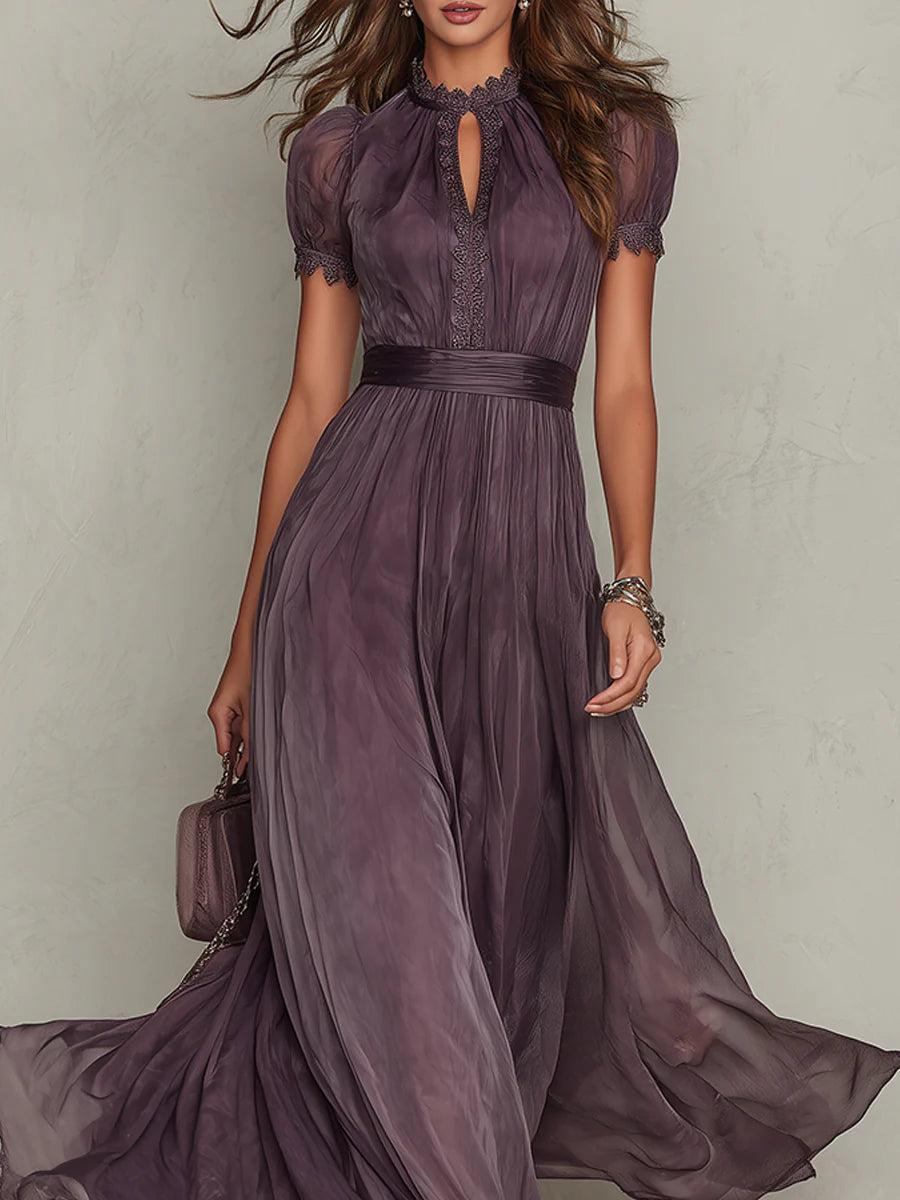 Tessa | Flowing Keyhole Maxi Dress
