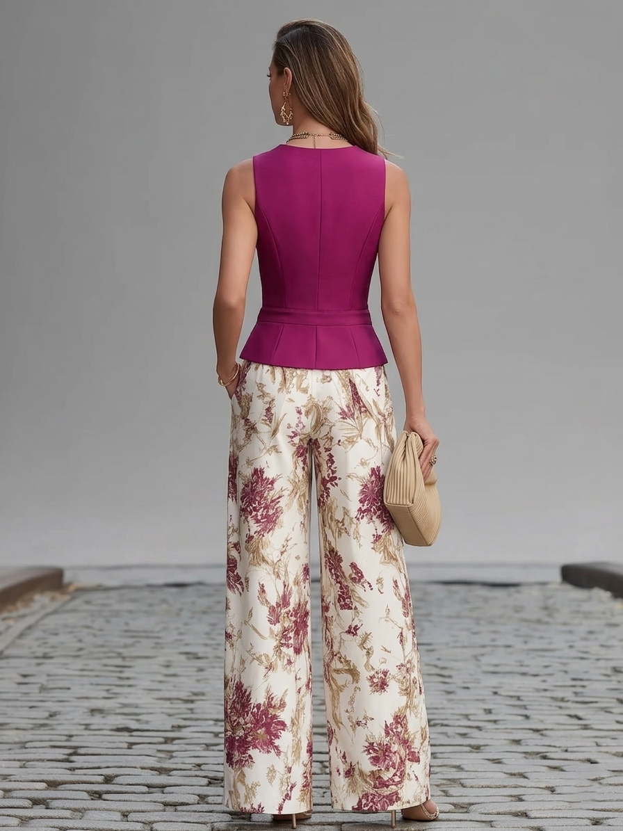 Bettina | Tailored Floral Two Piece Set