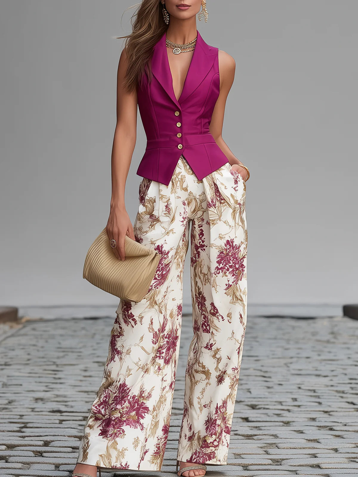 Bettina | Tailored Floral Two Piece Set
