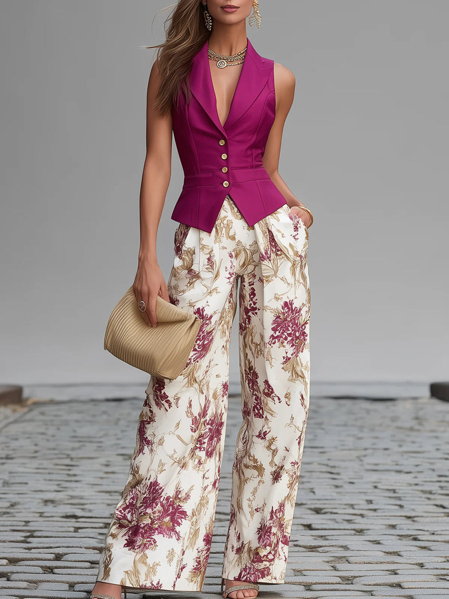 Bettina | Tailored Floral Two Piece Set