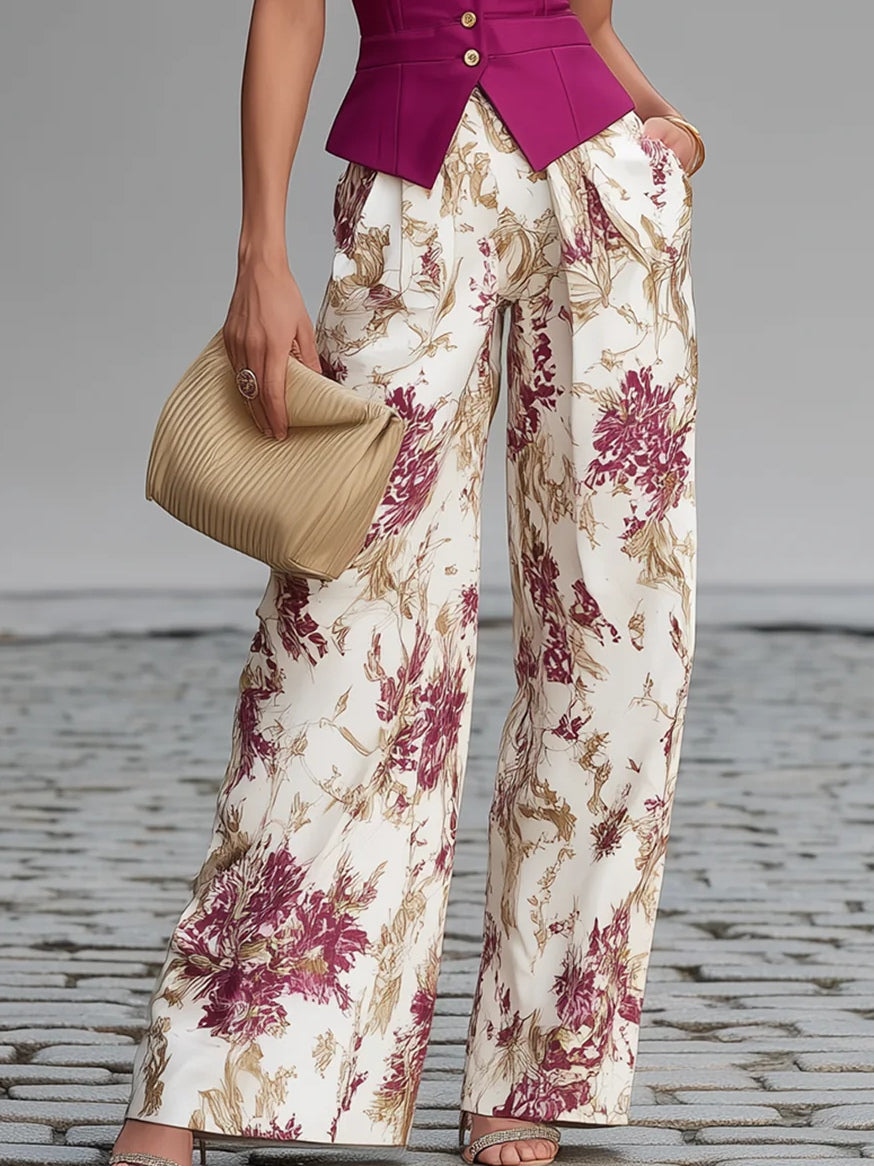 Bettina | Tailored Floral Two Piece Set