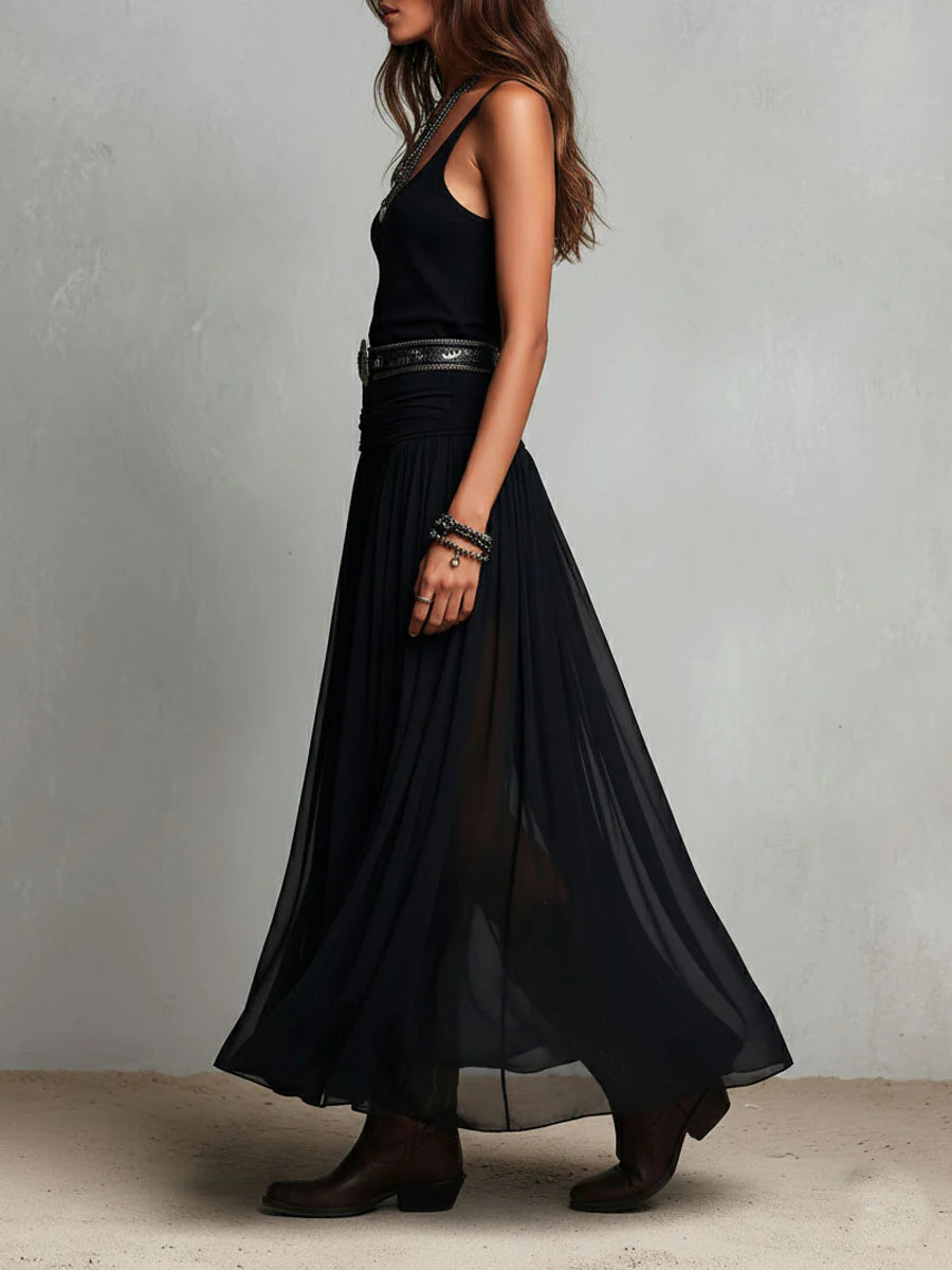 Louisa | Sleeveless Tank Top With Tulle Skirt