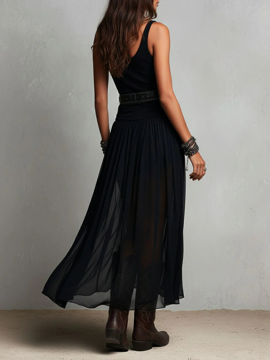 Louisa | Sleeveless Tank Top With Tulle Skirt