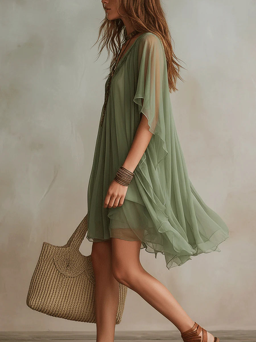 Aurelie | Airy Layered Mini Dress