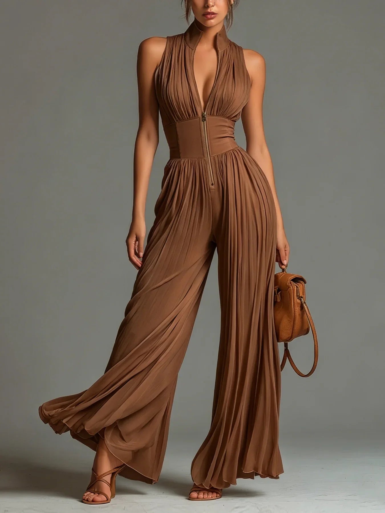 Delphine | Pleated Jumpsuit