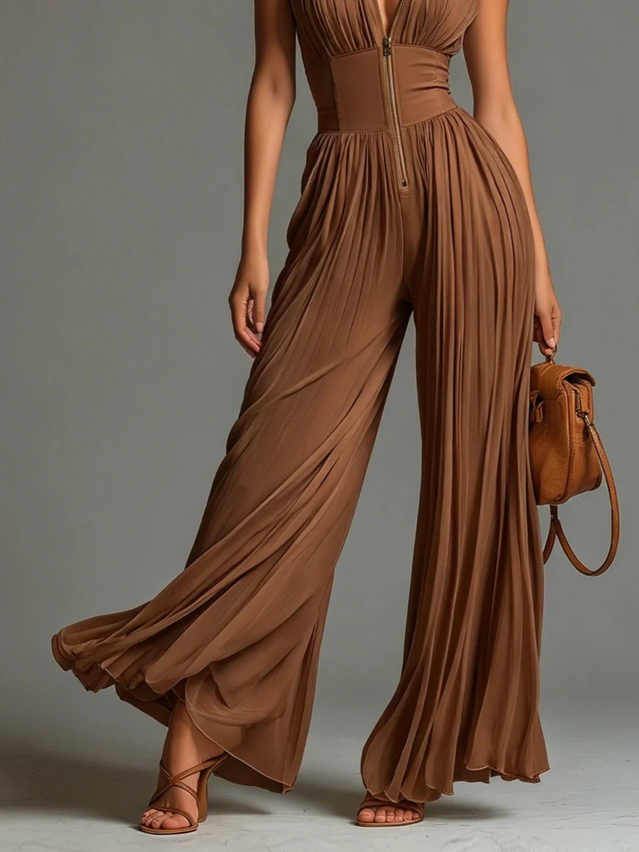 Delphine | Pleated Jumpsuit