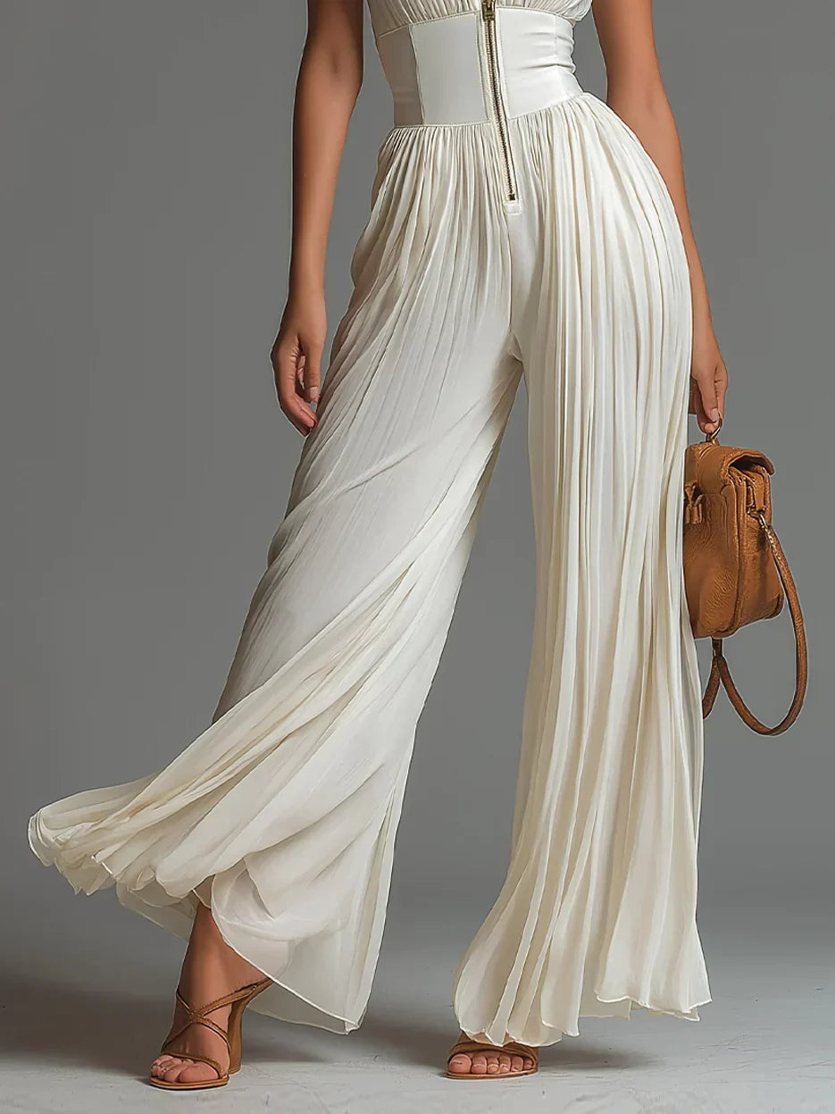 Vittoria | Chiffon V Neck Jumpsuit