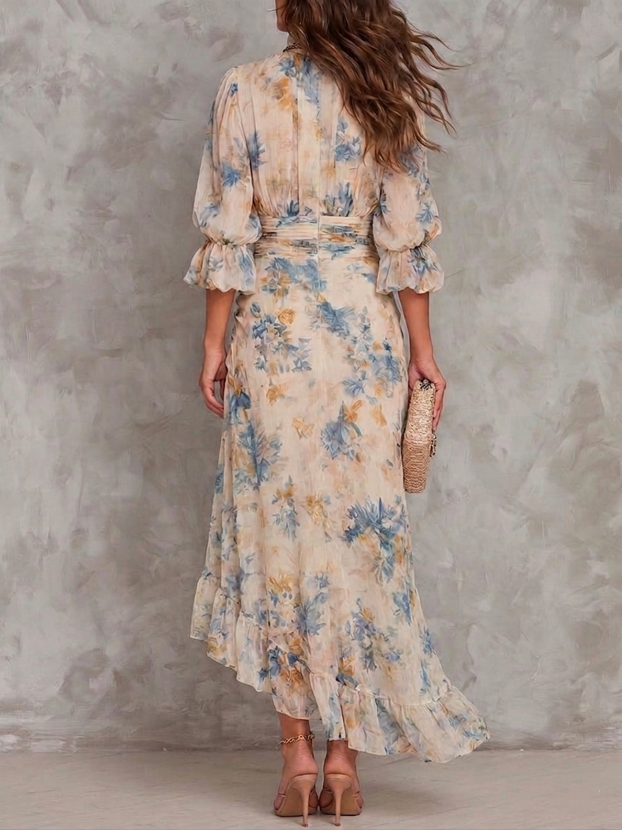 Leonie | Floral Ruffled Maxi Dress