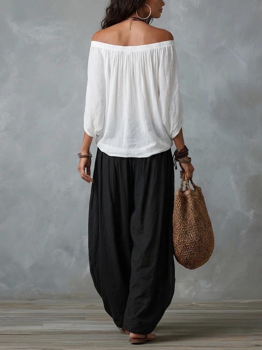 Yvette | Off Shoulder Top Two Piece Set