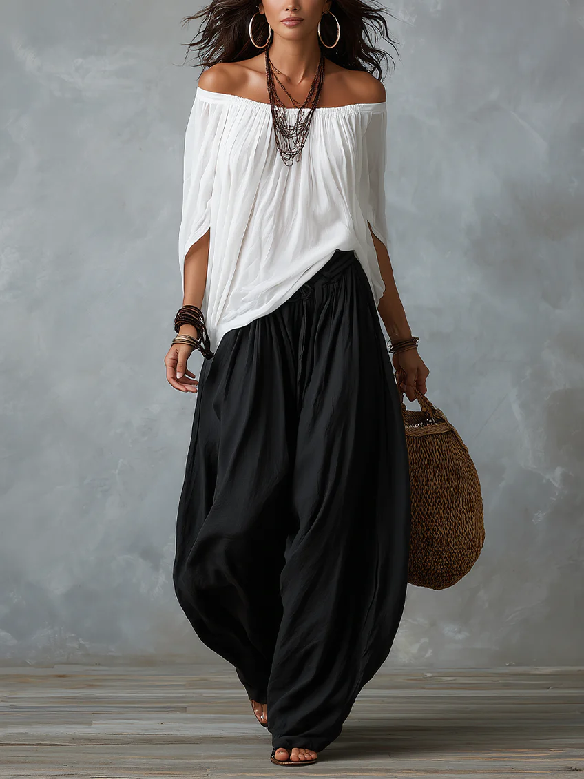 Yvette | Off Shoulder Top Two Piece Set