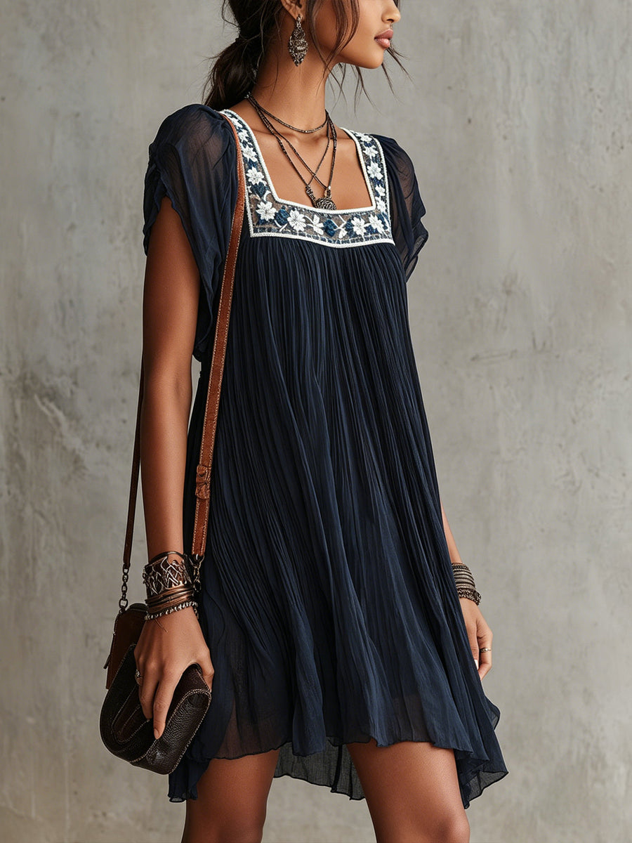 Apolline | Floral Chiffon Mini Dress